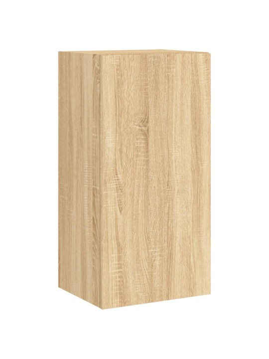 Nástěnná TV skříňka s LED osvětlením dub sonoma 40,5x35x80 cm