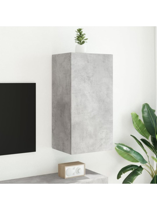 Nástěnná TV skříňka s LED osvětlením betonově šedá 40,5x35x80cm