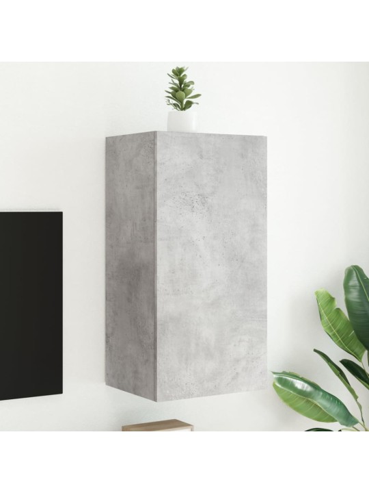 Nástěnná TV skříňka s LED osvětlením betonově šedá 40,5x35x80cm