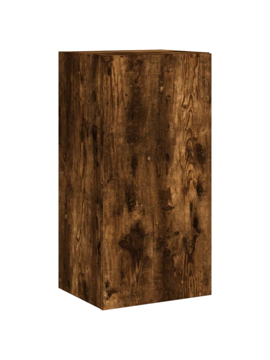 Nástěnná TV skříňka s LED osvětlením kouřový dub 40,5x35x80 cm