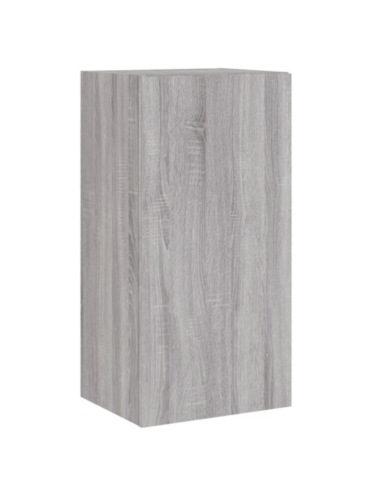Nástěnná TV skříňka s LED osvětlením šedá sonoma 40,5x35x80 cm
