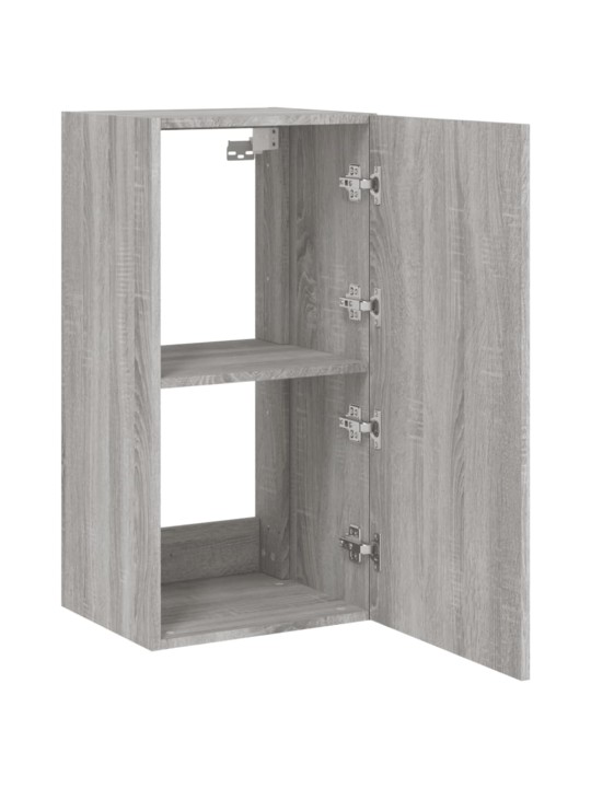Nástěnná TV skříňka s LED osvětlením šedá sonoma 40,5x35x80 cm