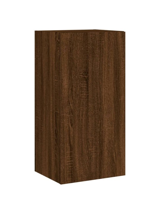 Nástěnná TV skříňka s LED osvětlením hnědý dub 40,5x35x80 cm