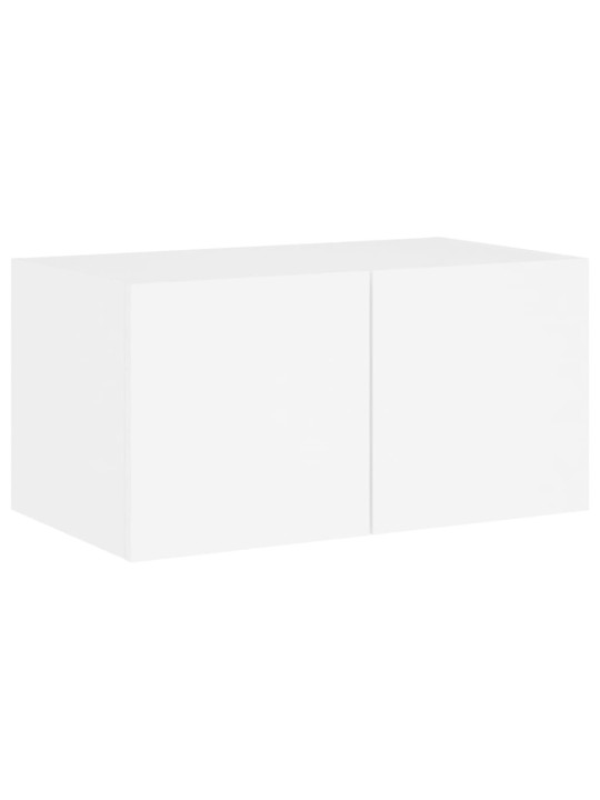 Nástěnná TV skříňka s LED osvětlením bílá 60 x 35 x 31 cm