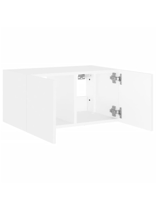 Nástěnná TV skříňka s LED osvětlením bílá 60 x 35 x 31 cm
