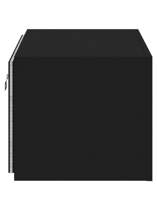 Nástěnná TV skříňka s LED osvětlením černá 60 x 35 x 31 cm