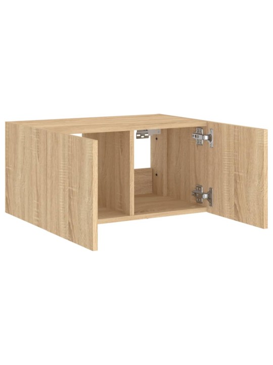 Nástěnná TV skříňka s LED osvětlením dub sonoma 60 x 35 x 31 cm