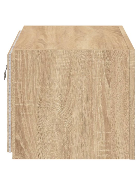 Nástěnná TV skříňka s LED osvětlením dub sonoma 60 x 35 x 31 cm