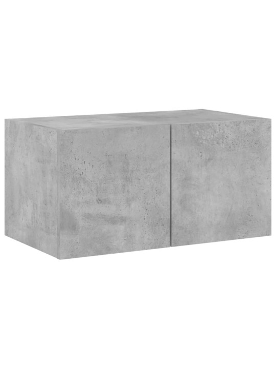 Nástěnná TV skříňka s LED osvětlením betonově šedá 60x35x31 cm