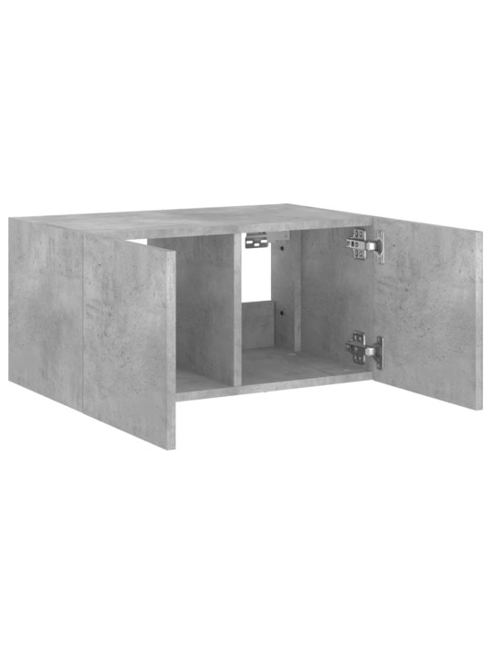 Nástěnná TV skříňka s LED osvětlením betonově šedá 60x35x31 cm