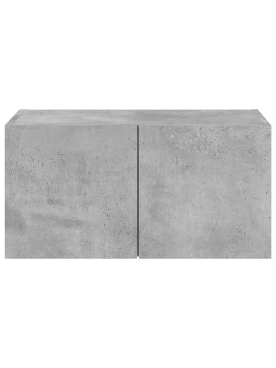 Nástěnná TV skříňka s LED osvětlením betonově šedá 60x35x31 cm