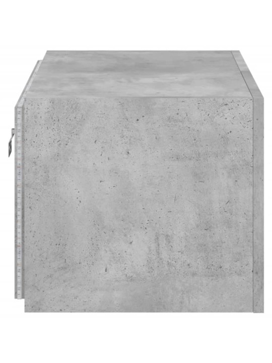 Nástěnná TV skříňka s LED osvětlením betonově šedá 60x35x31 cm