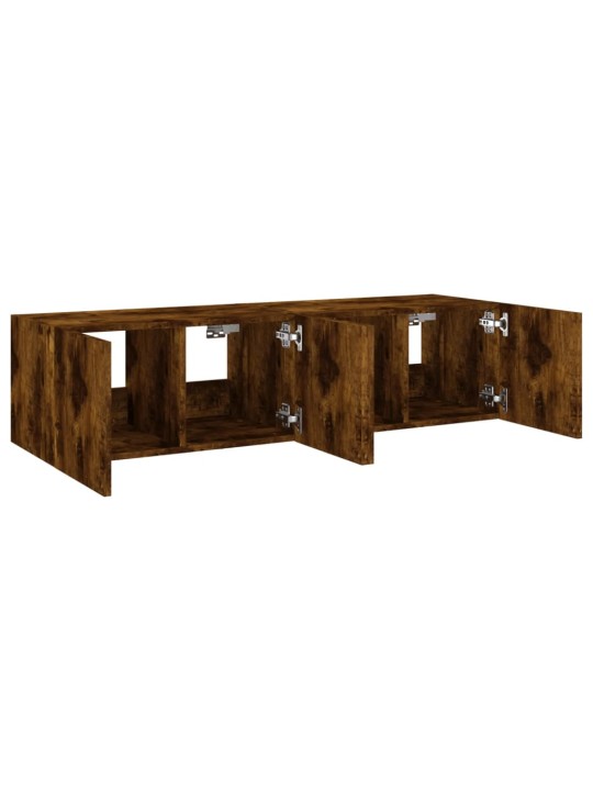 Nástěnné TV skříňky s LED 2 ks kouřový dub 60 x 35 x 31 cm