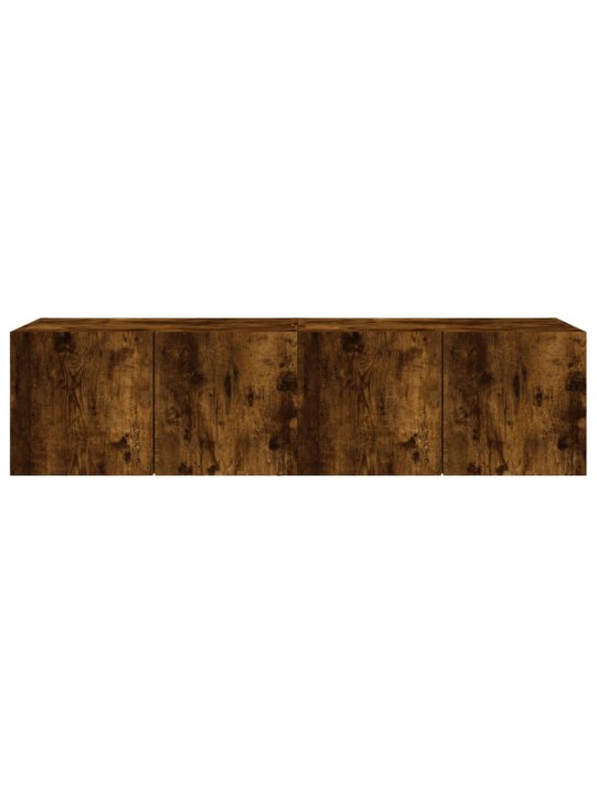 Nástěnné TV skříňky s LED 2 ks kouřový dub 60 x 35 x 31 cm