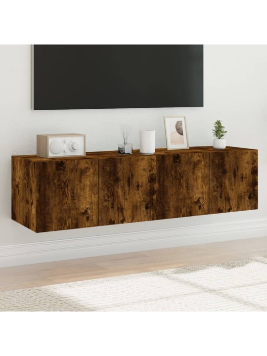 Nástěnné TV skříňky s LED 2 ks kouřový dub 60 x 35 x 31 cm
