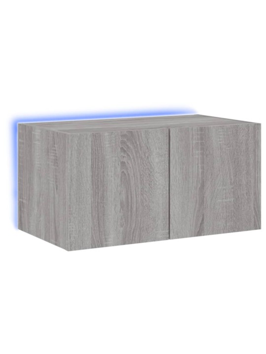 Nástěnná TV skříňka s LED osvětlením šedá sonoma 60x35x31 cm