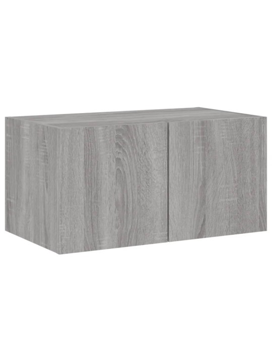 Nástěnná TV skříňka s LED osvětlením šedá sonoma 60x35x31 cm