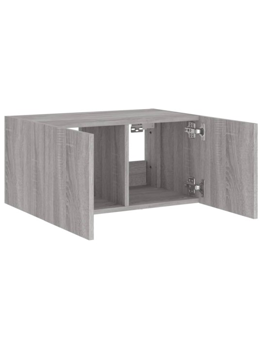 Nástěnná TV skříňka s LED osvětlením šedá sonoma 60x35x31 cm