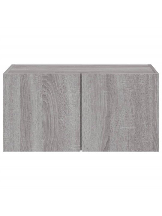 Nástěnná TV skříňka s LED osvětlením šedá sonoma 60x35x31 cm