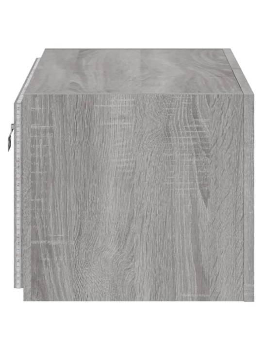 Nástěnná TV skříňka s LED osvětlením šedá sonoma 60x35x31 cm