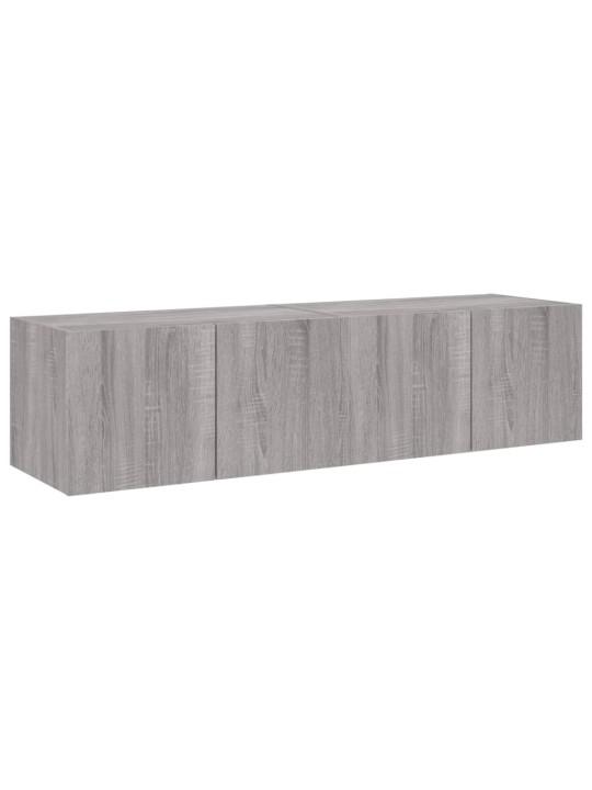 Nástěnné TV skříňky s LED 2 ks šedé sonoma 60 x 35 x 31 cm