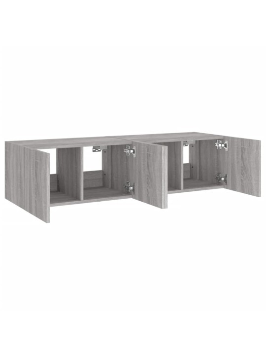 Nástěnné TV skříňky s LED 2 ks šedé sonoma 60 x 35 x 31 cm