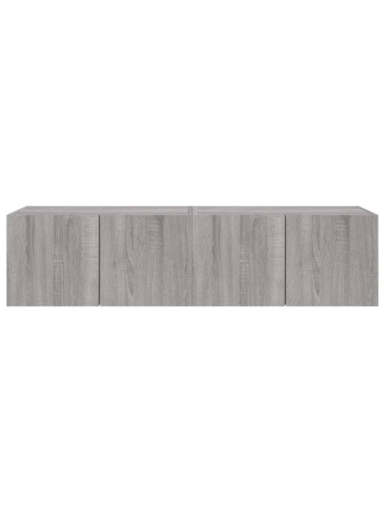 Nástěnné TV skříňky s LED 2 ks šedé sonoma 60 x 35 x 31 cm
