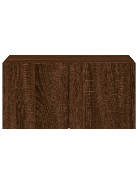 Nástěnná TV skříňka s LED osvětlením hnědý dub 60 x 35 x 31 cm