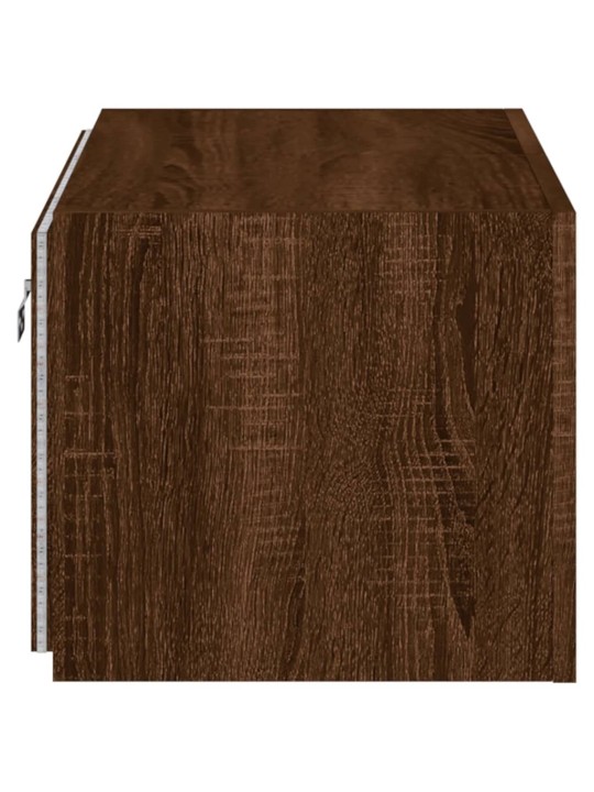 Nástěnná TV skříňka s LED osvětlením hnědý dub 60 x 35 x 31 cm
