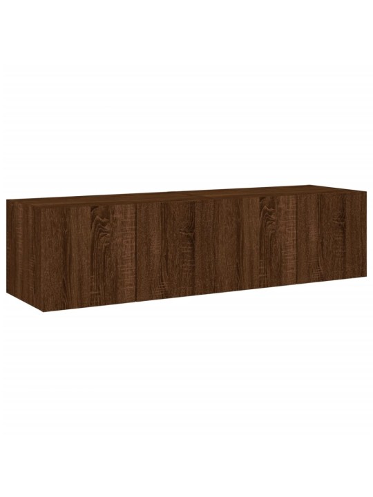 Nástěnné TV skříňky s LED osvětlením 2 ks hnědý dub 60x35x31 cm