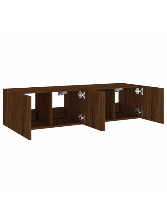 Nástěnné TV skříňky s LED osvětlením 2 ks hnědý dub 60x35x31 cm