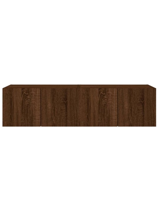 Nástěnné TV skříňky s LED osvětlením 2 ks hnědý dub 60x35x31 cm