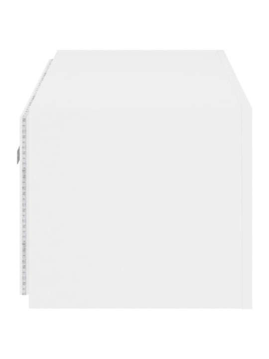 Nástěnná TV skříňka s LED osvětlením bílá 80 x 35 x 31 cm