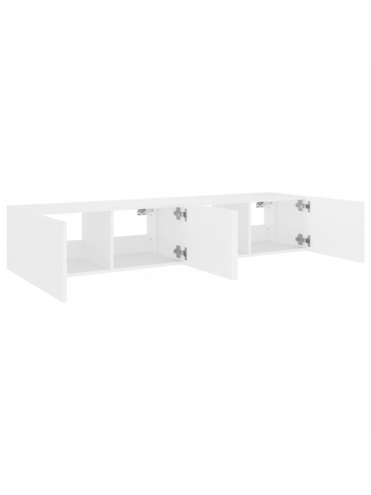 Nástěnné TV skříňky s LED osvětlením 2 ks bílé 80 x 35 x 31 cm