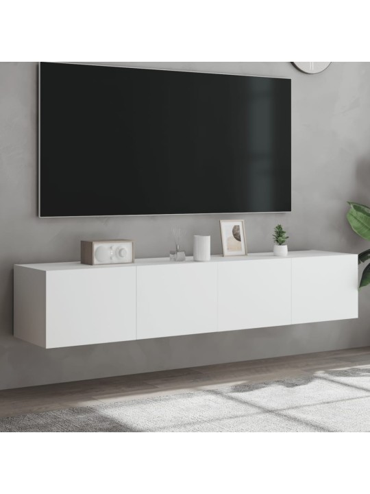 Nástěnné TV skříňky s LED osvětlením 2 ks bílé 80 x 35 x 31 cm