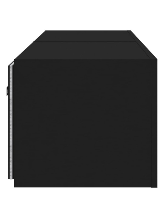 Nástěnné TV skříňky s LED osvětlením 2 ks černé 80 x 35 x 31 cm