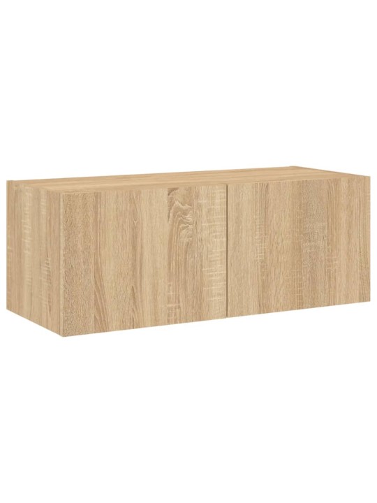 Nástěnná TV skříňka s LED osvětlením dub sonoma 80 x 35 x 31 cm