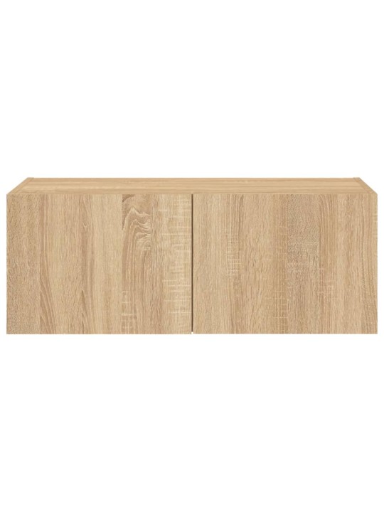 Nástěnná TV skříňka s LED osvětlením dub sonoma 80 x 35 x 31 cm