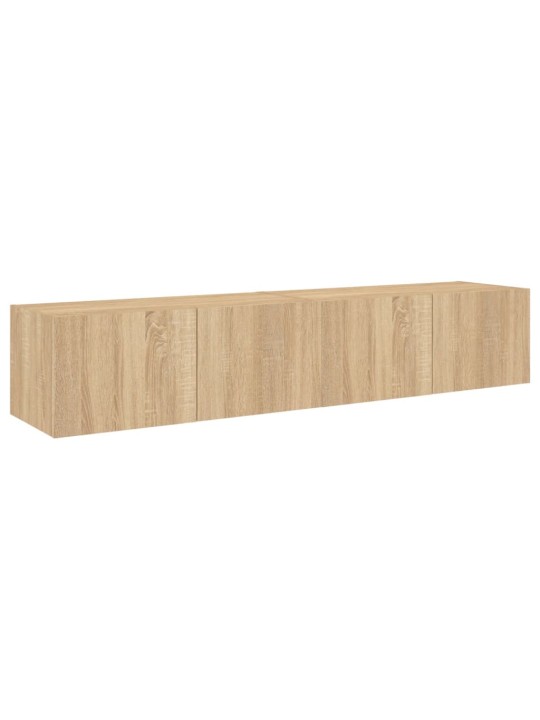 Nástěnné TV skříňky s LED osvětlením 2 ks dub sonoma 80x35x31cm
