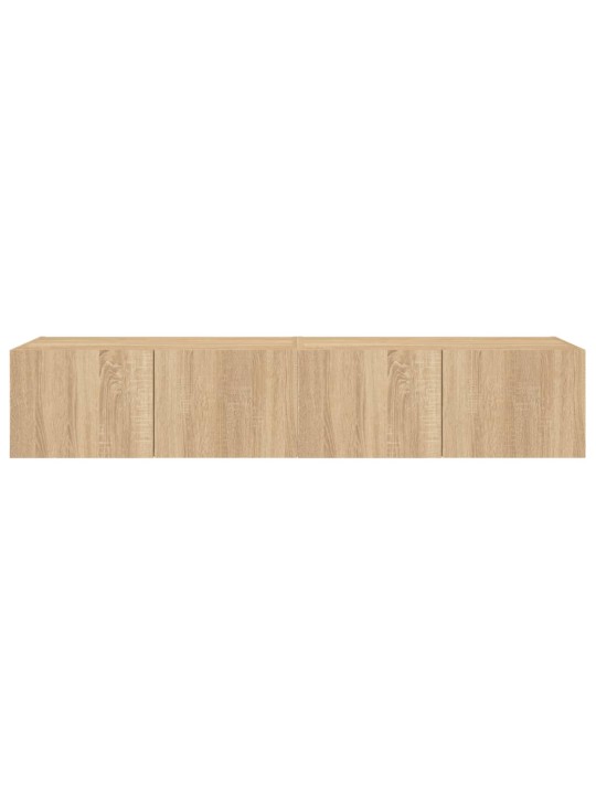 Nástěnné TV skříňky s LED osvětlením 2 ks dub sonoma 80x35x31cm