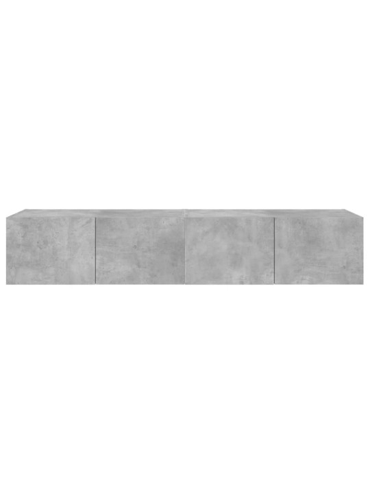 Nástěnné TV skříňky s LED 2 ks betonově šedé 80 x 35 x 31 cm