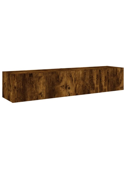 Nástěnné TV skříňky s LED 2 ks kouřový dub 80 x 35 x 31 cm