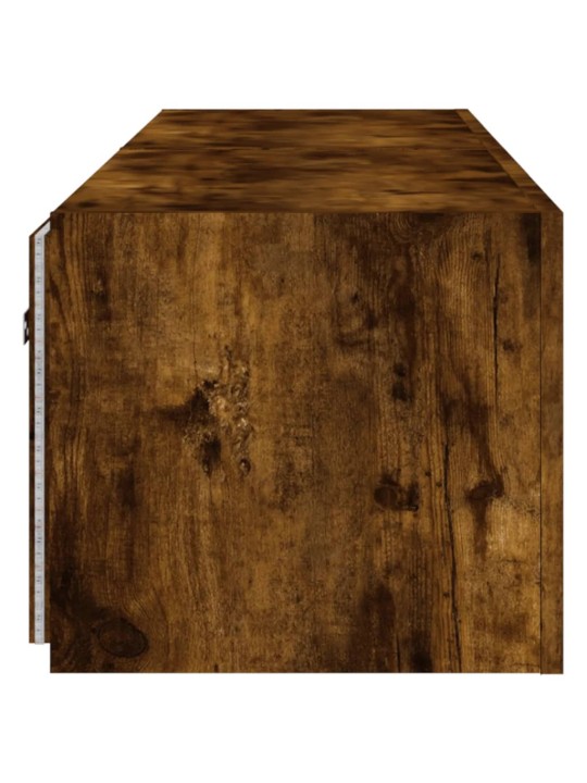 Nástěnné TV skříňky s LED 2 ks kouřový dub 80 x 35 x 31 cm