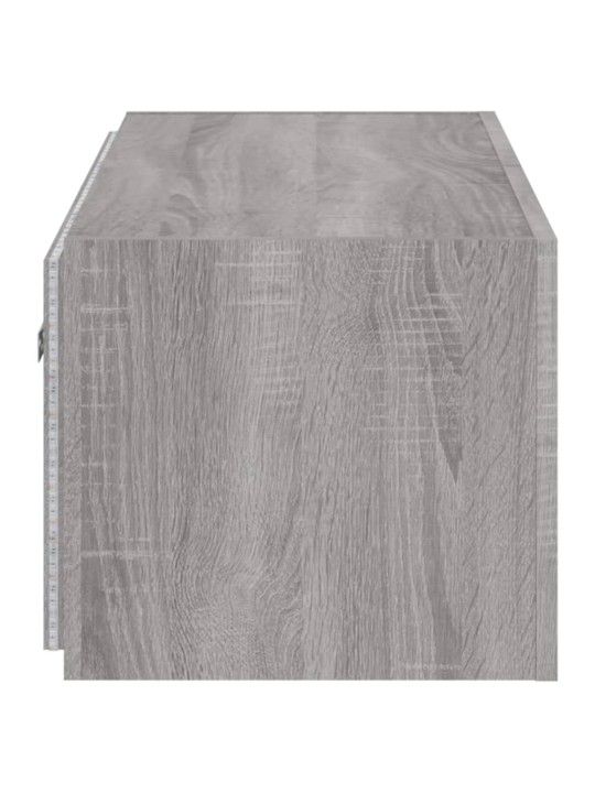 Nástěnná TV skříňka s LED osvětlením šedá sonoma 80x35x31 cm