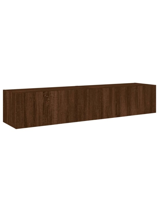 Nástěnné TV skříňky s LED osvětlením 2 ks hnědý dub 80x35x31 cm