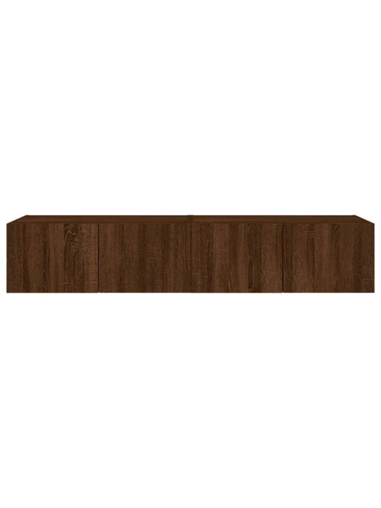 Nástěnné TV skříňky s LED osvětlením 2 ks hnědý dub 80x35x31 cm