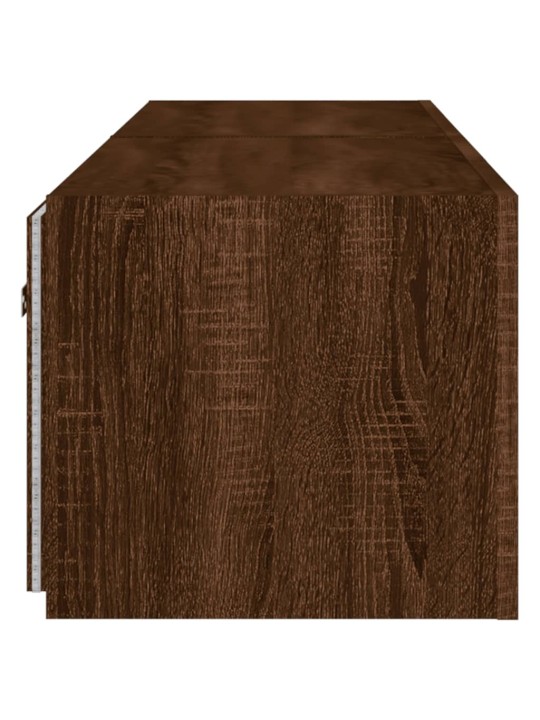 Nástěnné TV skříňky s LED osvětlením 2 ks hnědý dub 80x35x31 cm