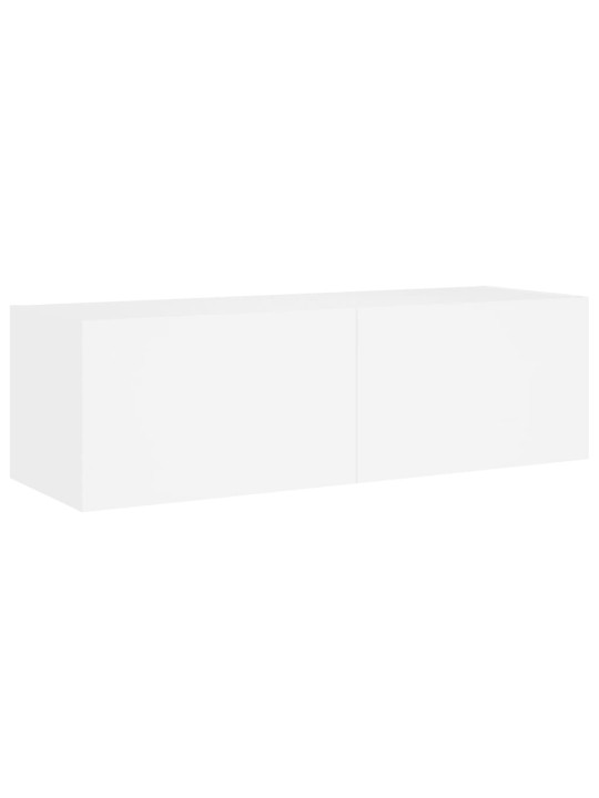 Nástěnná TV skříňka s LED osvětlením bílá 100 x 35 x 31 cm