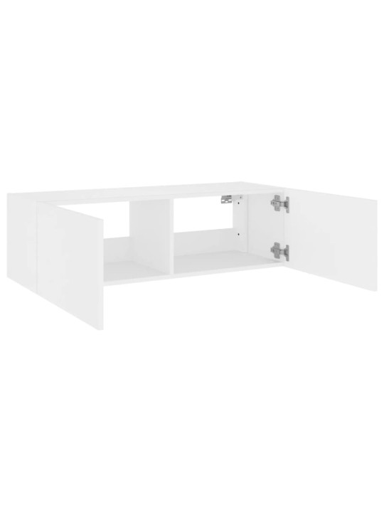 Nástěnná TV skříňka s LED osvětlením bílá 100 x 35 x 31 cm