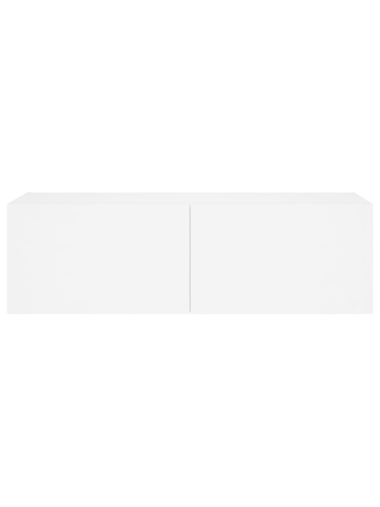 Nástěnná TV skříňka s LED osvětlením bílá 100 x 35 x 31 cm